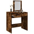 vidaXL Toaletný stolík so zrkadlom dymový dub 73x46,5x120 cm