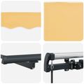 vidaXL Sklopná markíza Piesková 600 × 350 cm Tkanina a hliník