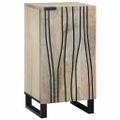 vidaXL Servírovací Stôl Biela 40 x 33 x 75 cm mangový masív