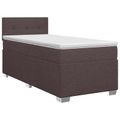 vidaXL Posteľ boxspring s matracom Tmavohnedá 90 x 190 cm Látka