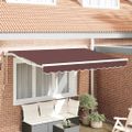 vidaXL Rám markízy Hnedá 300 x 200 cm Polyester s PU povrchom