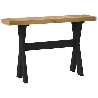 vidaXL Konzolový stolík NOAIN nohy v tvare X, 120x60x40 cm, borovicový