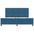 vidaXL Posteľ s pružinovým rámom Tmavomodrá 200 x 200 cm Zamat