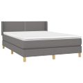 vidaXL Boxspring posteľ s matracom tmavosivá 140x200 cm látka