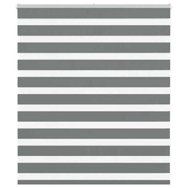 vidaXL Zebra roleta tmavošedá 125x100 cm šírka látky 120,9cm polyester