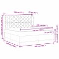 vidaXL Posteľ s pružinovým rámom Svetlosivá 200 x 180 cm Zamat