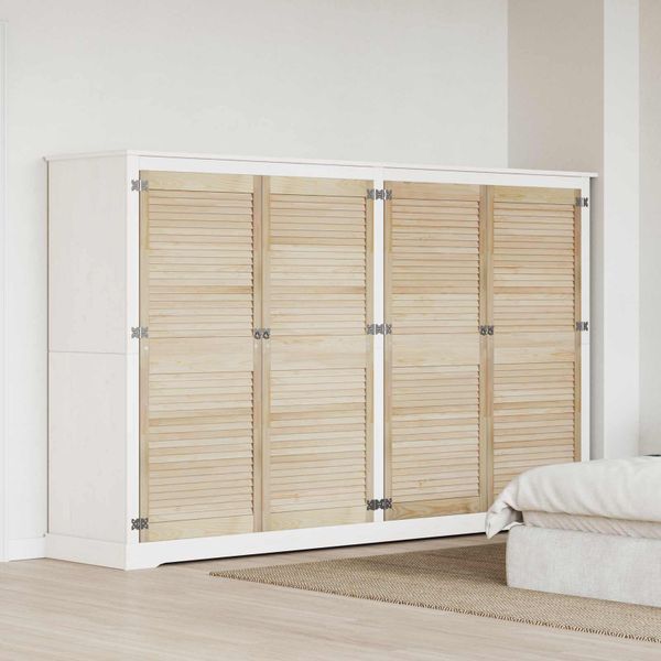 vidaXL Skříňové dvere s dverami 4 pcs Prírodná 140,5 x 2,1 x 59,5 cm