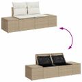 vidaXL Súprava záhradných pohoviek 5 ks Béžová a krémová polyratan