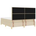vidaXL Posteľ s pružinovým rámom s matracmi Krémová 180 x 200 cm látka