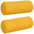 vidaXL Podložkové vankúše 2 pcs Svetložltá Ø 15 x 40 cm