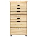 vidaXL Mobilný úložný kabinet s priehradkami MOSS 53 x 39 x 103 cm