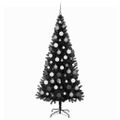 vidaXL Vianočný stromček Čierna 180 cm PVC