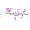 vidaXL Posteľný rám bez matraca sivý dub sonoma 140x190 cm