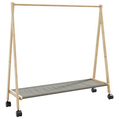 vidaXL Vešiak na oblečenie s policami a kolieskami 106x34x106,5 cm