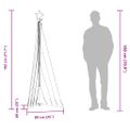 vidaXL LED vianočný stromček 339 LED teplá biela 182 cm