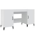 vidaXL Stôl biely 140x50x75 cm spracované drevo