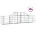 vidaXL Oblúkový gabionový kôš 20 ks 200x30x40/60 cm pozinkované železo