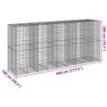 vidaXL Gabiónový kôš s krytom 450x100x200 cm pozinkované železo