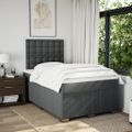 vidaXL Boxspring posteľ s matracom, tmavosivá 120x190 cm, látka