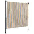 vidaXL Vonkajšia roleta žlto-biela 200x270 cm látka a oceľ