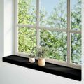 vidaXL Okenný parapet 2 ks hnedočierná 70x15x2 cm dubový masív