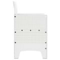 vidaXL Záhradná stolička 4 ks Biela Polypropylén