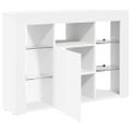vidaXL Rohový LED TV kabinet 100x40x68cm Biela Kompozitné drevo