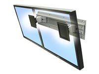 Montážna súprava (2 čapy, nástenná trasa 26", 2 zadné držiaky racku) - nízky profil - pre 2 LCD displeje - sivá, čierna - veľkosť obrazovky: až 24" - montáž na stenu