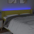 vidaXL Čelo postele s LED zelené 183x16x78/88 cm látka