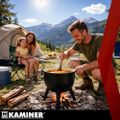 Litinový kotlík smaltovaný 10 l so stojanom Kaminer 27376 Litinový kotlík smaltovaný 10 l se stojanem Kaminer 27376