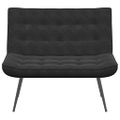 vidaXL Lavička čierna 110x74x84 cm zamat