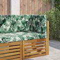 vidaXL Vankúš na vonkajšiu pohovku Polyester Vzor s listami 60 x 60 cm
