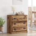 vidaXL Servírovacia skriňa Staré drevo 70 x 35,5 x 67,5 cm
