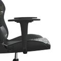 vidaXL Masážna herná stolička čierna a maskáčová umelá koža