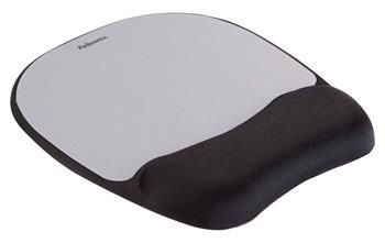 Podložka pod myš a zápěstí Fellowes pěnová černošedá Podložka pod myš, pod zápěstí, ergonomická, pěnová, černo-šedá