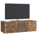 vidaXL Nástenná TV skrinka 98 x 41 x 30 cm Dymový dub Kompozitné drevo