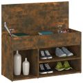 vidaXL Lavica na topánky dymový dub 80x30x45 cm spracované drevo