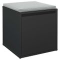 vidaXL Box so zásuvkou čierny 40,5x40x40 cm kompozitné drevo