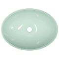 vidaXL Umývadlo sklo 50x37x14 cm biele