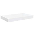 vidaXL Plávajúce nástenné police 2 ks, lesklé biele 40x23,5x3,8 cm, MDF