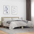 vidaXL Posteľný rám dub sonoma 200x200 cm kompozitné drevo a kov