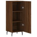 vidaXL Komoda hnedý dub 34,5x34x90 cm spracované drevo