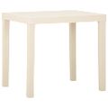vidaXL Záhradný stôl biely 79x65x72 cm plast