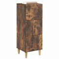 vidaXL Zásuvkový kabinet Dymový dub 33 x 34,5 x 90 cm Kompozitné drevo