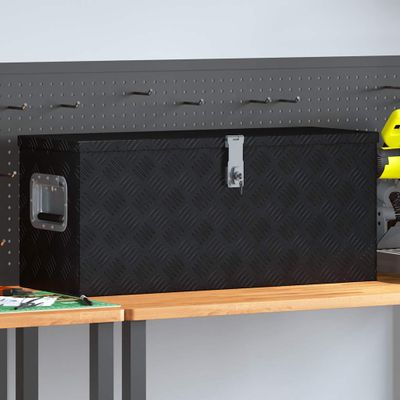 vidaXL Hliníkový box 80x30x35 cm čierny