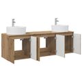 vidaXL Set kabinetov do kúpeľne 3 ks Dub artisan 49,5 x 44,5 x 65 cm