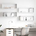 vidaXL Nástenné police 4 ks, biele 80x15x26,5 cm, kompozitné drevo