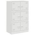 vidaXL Komoda biela 67x39x107 cm oceľová
