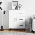 vidaXL Komoda biela 69,5x34x90 cm kompozitné drevo