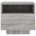 vidaXL Nočný stolík s LED svetlami sivý sonoma 40x39x37 cm